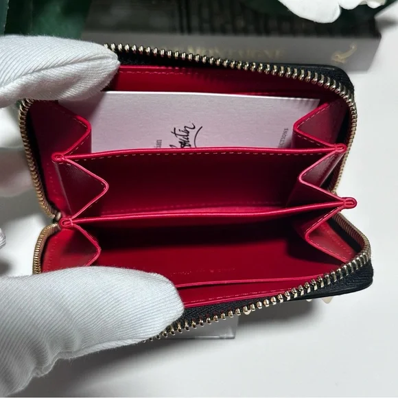 Authentic Christian Louboutin Panettone Studded Compact Zip-Around w/ COA - Picture 9 of 10